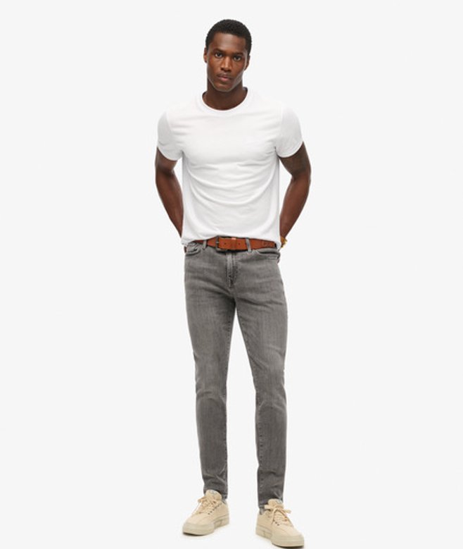 Superdry Herren Dunkelgrau Röhrenjeans, Größe: 1 - Größe: 30/30 von Superdry