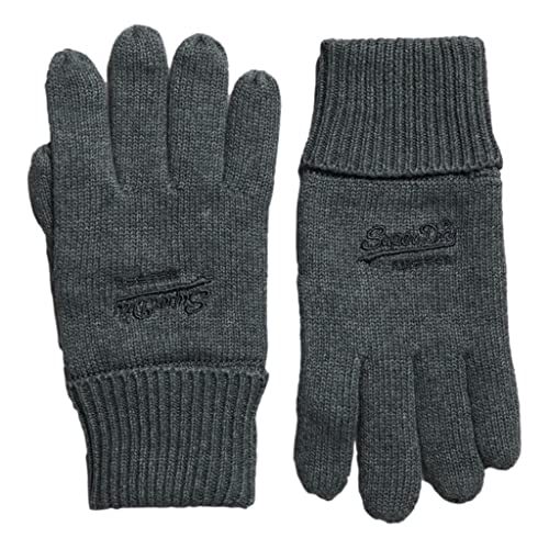 Superdry Herren Einfarbige Essential Strickhandschuhe Sattes Anthrazit Meliert 1SIZE von Superdry