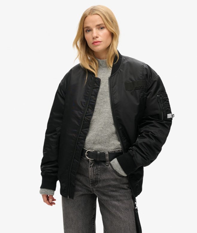 Superdry Herren Energy Class Bomberjacke Schwarz - Größe: XS/S von Superdry