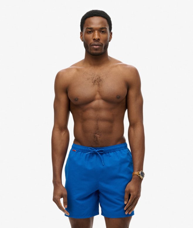 Superdry Herren Essential 16-Zoll-Badeshorts Blue - Größe: L von Superdry