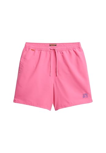 Superdry Herren Essential 16-Zoll-Badeshorts Shocking Pink L von Superdry