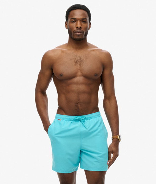 Superdry Herren Essential 16-Zoll-Badeshorts Blau - Größe: Xxl von Superdry