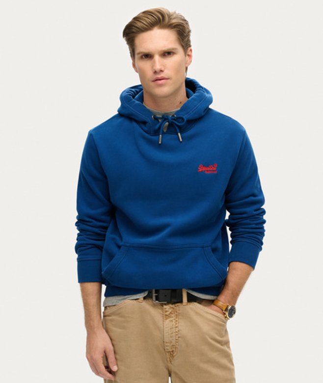 Superdry Herren Essential Hoodie mit Logo Blau - Größe: Xxl von Superdry