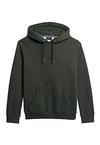 Superdry Herren Essential Hoodie mit Logo Dunkelolivgrün Meliert XXXL von Superdry