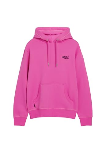 Superdry Herren Essential Hoodie mit Logo Echo Pink S von Superdry