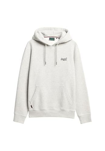 Superdry Herren Essential Hoodie mit Logo Gletschergrau Meliert XXXL von Superdry