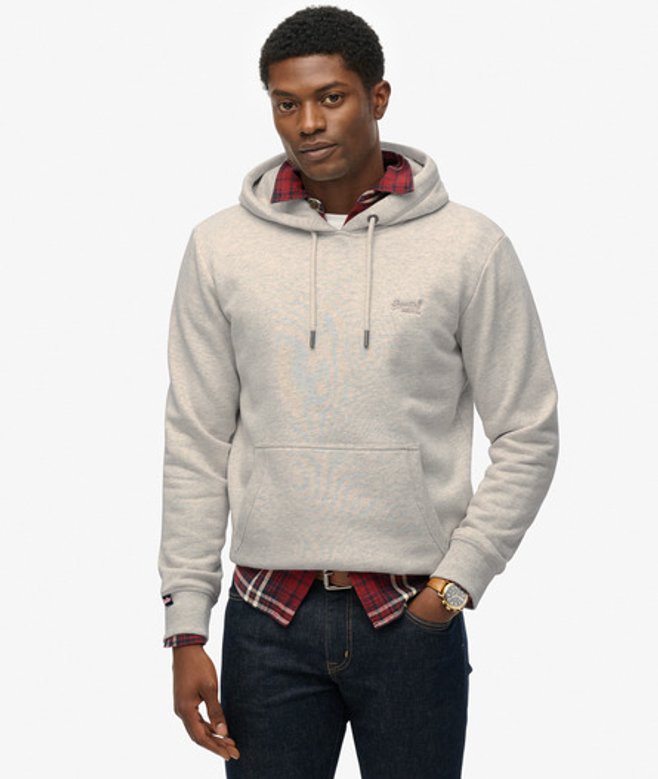 Superdry Herren Essential Hoodie mit Logo Grey - Größe: M Superdry Herren Essential Hoodie mit Logo Grey - Größe: M von Superdry