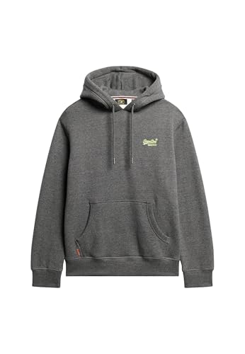 Superdry Herren Essential Hoodie mit Logo Karbongrau Meliert XL Superdry Herren Essential Hoodie mit Logo Karbongrau Meliert XL von Superdry