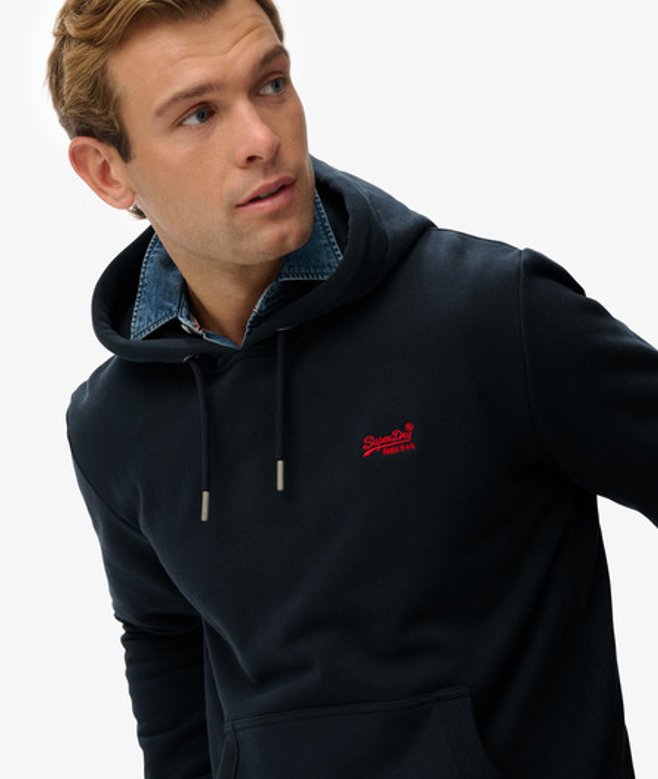 Superdry Herren Essential Logo Hoodie Navy - Größe: M von Superdry