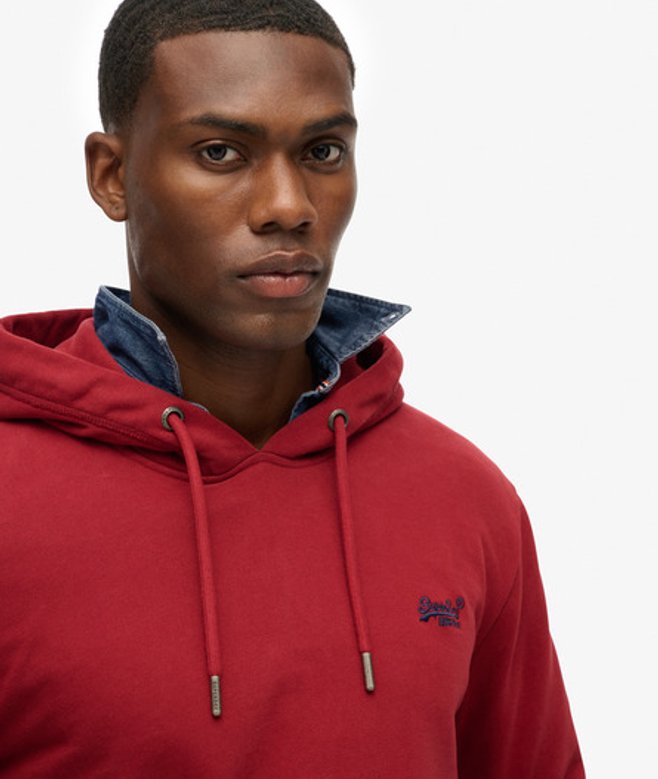 Superdry Herren Essential Logo Hoodie Red - Größe: L von Superdry