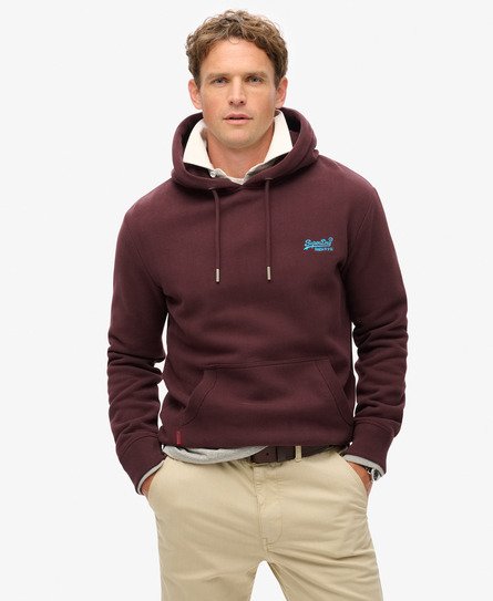 Superdry Herren Essential Hoodie mit Logo Rot - Größe: M von Superdry