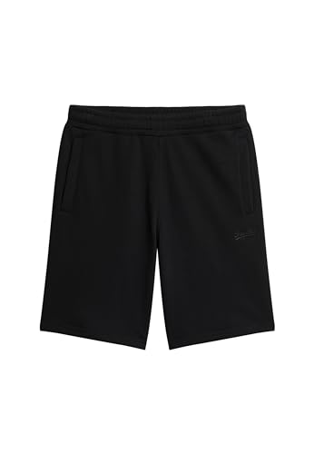 Superdry Herren Essential Jersey-Shorts mit Logo Schwarz M von Superdry