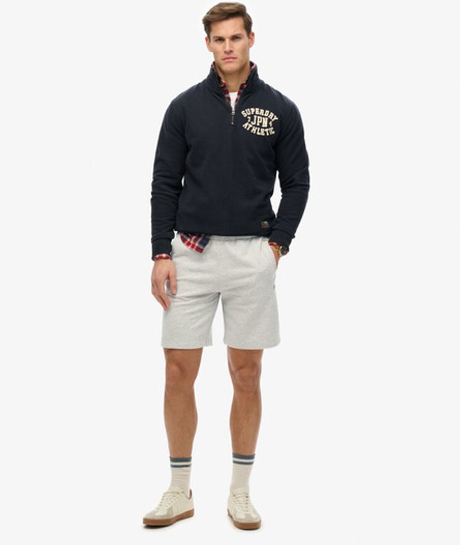 Superdry Herren Essential Jersey-shorts mit Logo Grey - Größe: XL von Superdry