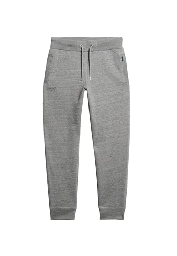 Superdry Herren Essential Joggers Logo Hose, Dark Grey Fleck Marl, XL von Superdry