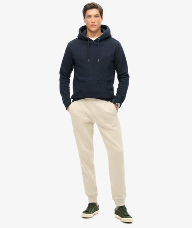 Superdry Herren Beige Essential Jogginghose mit Logo, Größe: L von Superdry