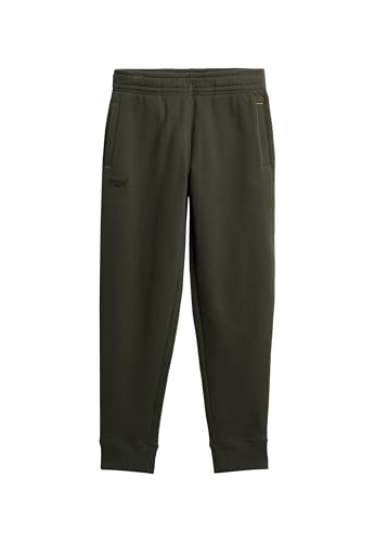 Superdry Herren Essential Jogginghose mit Logo Dunkelgrau Grün M von Superdry