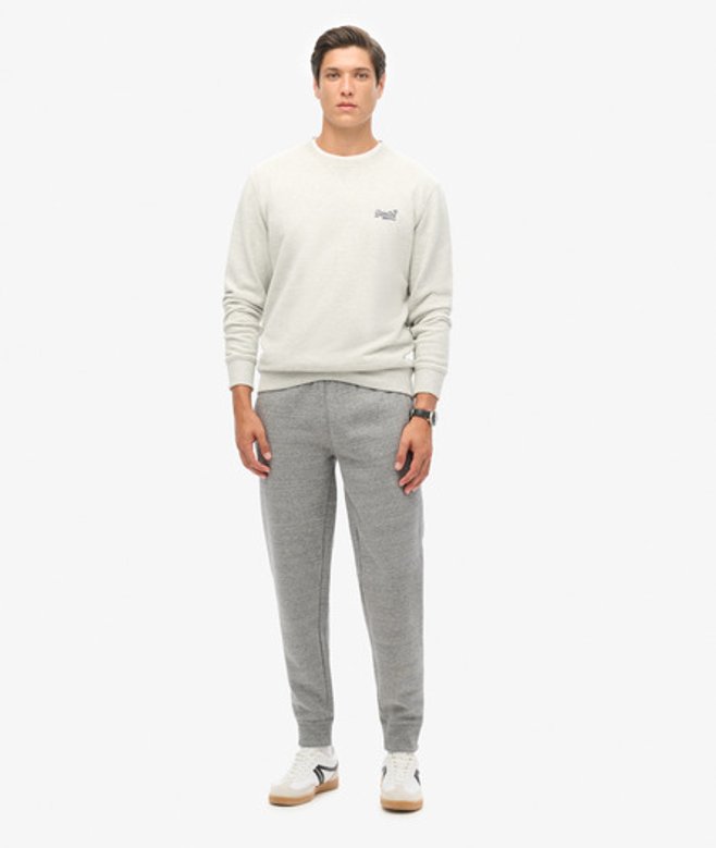 Superdry Herren Essential Jogginghose mit Logo Grau - Größe: S von Superdry