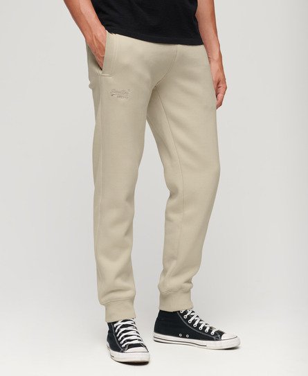 Superdry Men's Essential Jogginghosen mit Logo Beige - Größe: L von Superdry