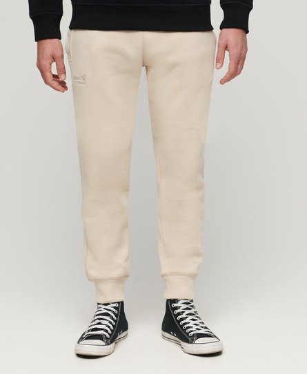 Superdry Herren Essential Jogginghosen mit Logo Beige - Größe: L von Superdry