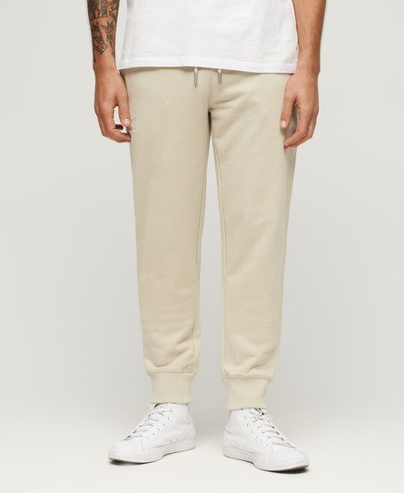 Superdry Herren Essential Jogginghosen mit Logo Beige - Größe: M von Superdry