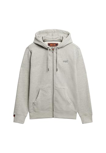 Superdry Herren Essential Kapuzenjacke mit Logo College Grau Gesprenkelt XXXL von Superdry