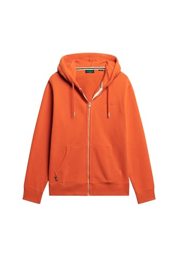 Superdry Herren Essential Kapuzenjacke mit Logo Denim Co Rostorange M von Superdry