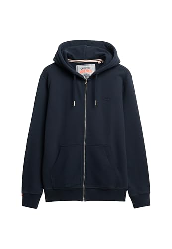 Superdry Herren Essential Logo Zip Hoodie Finster Marineblau M von Superdry