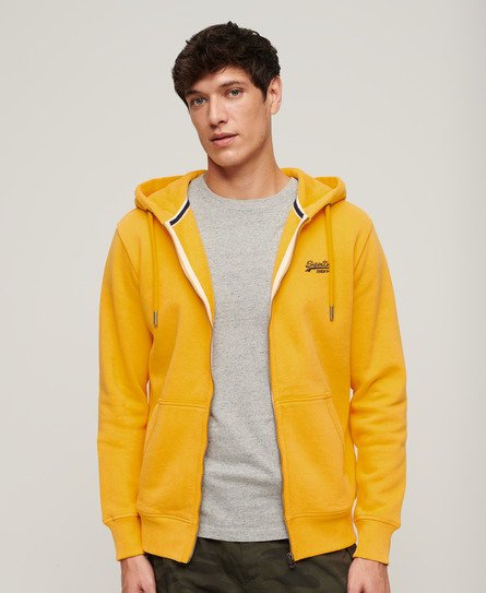 Superdry Herren Essential Kapuzenjacke mit Logo Gold - Größe: M von Superdry