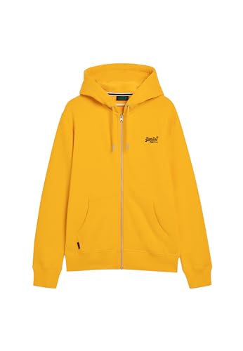 Superdry Herren Essential Kapuzenjacke mit Logo Utah Gold L von Superdry