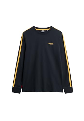 Superdry Herren Essential Langarmoberteil mit Logo im Retro-Stil Finster Marineblau XL von Superdry