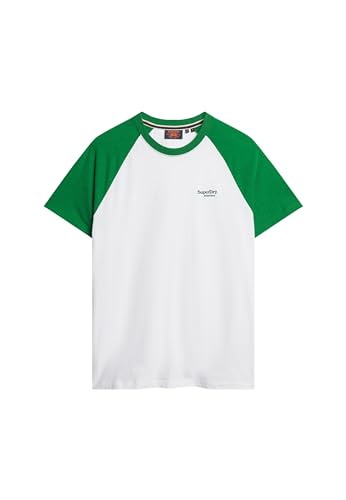 Superdry Herren Essential Logo Baseball T-Shirt, Grün (Optic/Field Green Marl), M von Superdry