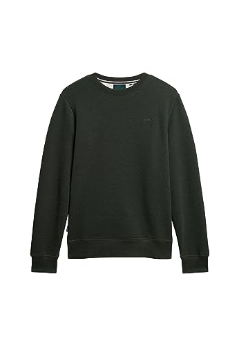 Superdry Herren Essential Logo Crew Sweatshirt, Dunkles Olivgrün, M von Superdry