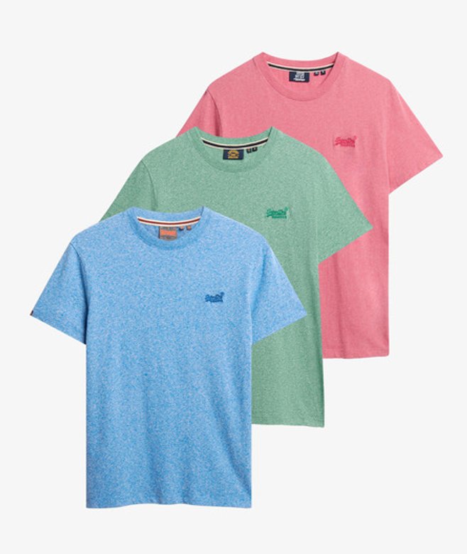 Superdry Herren Essential Logo Embroidered T-shirt Triple Pack Blue - Größe: M Superdry Herren Essential Logo Embroidered T-shirt Triple Pack Blue - Größe: M von Superdry