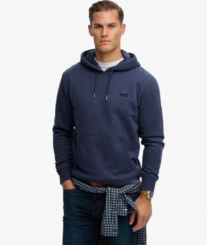 Superdry Herren Essential Logo Hoodie Navy - Größe: XL von Superdry