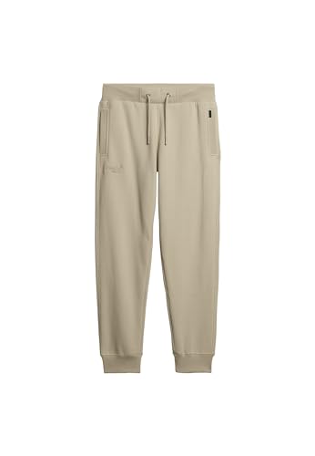 Superdry Herren Essential Logo Joggers Hose, Hellstein, Beige, XL von Superdry