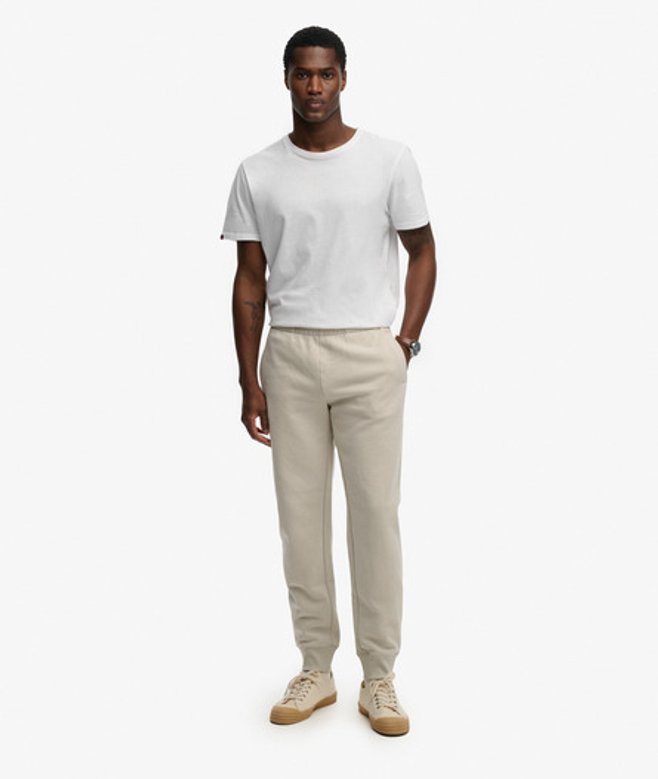 Superdry Herren Essential Logo Jogginghose mit Angerauter Innenseite Beige - Größe: S von Superdry
