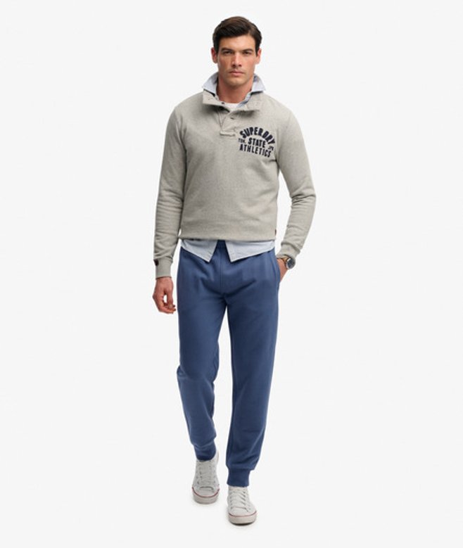 Superdry Herren Essential Logo Jogginghose mit Bürstung Blue - Größe: M von Superdry