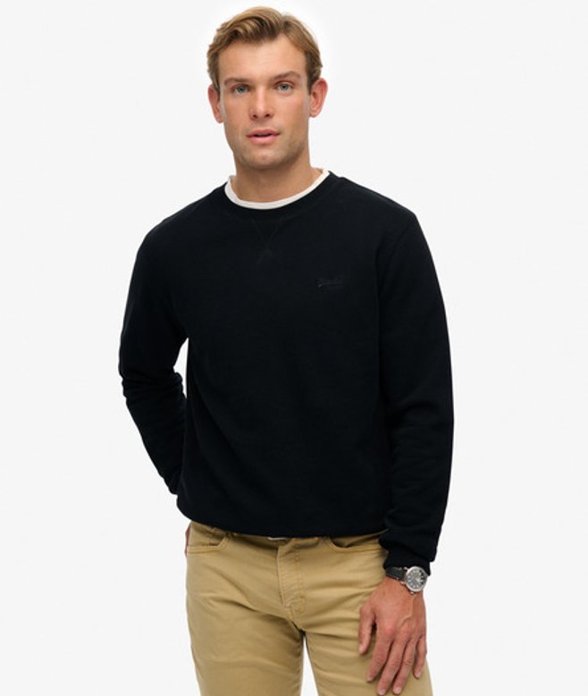 Superdry Herren Essential Logo Rundhals-sweatshirt Black - Größe: Xxl von Superdry