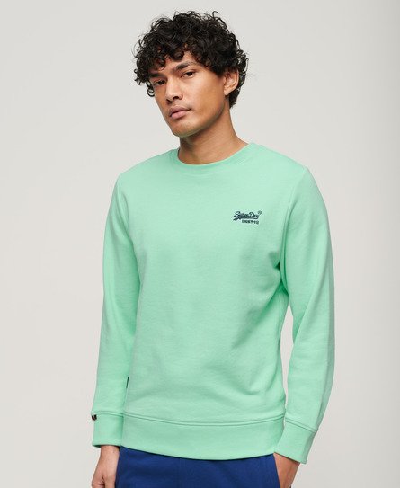 Superdry Herren Essential Logo Sweatshirt mit Rundhalsausschnitt Grün - Größe: Xxl von Superdry