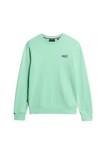 Superdry Herren Essential Logo Sweatshirt mit Rundhalsausschnitt Grüne Minze Hellgrün XL von Superdry