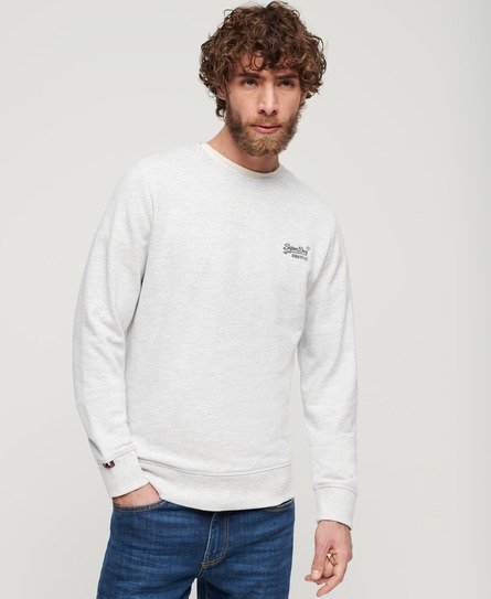 Superdry Herren Essential Logo Sweatshirt mit Rundhalsausschnitt Hellgrau - Größe: Xxxl von Superdry