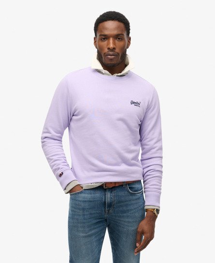 Superdry Herren Essential Logo Sweatshirt mit Rundhalsausschnitt Lila - Größe: Xxl von Superdry