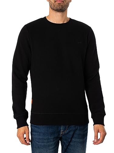 Superdry Herren Essential Logo Crew Sweatshirt, Schwarz, Large von Superdry