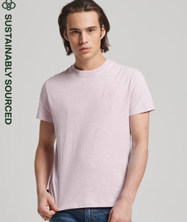 Superdry Herren Essential Logo T-shirt Pink - Größe: L von Superdry