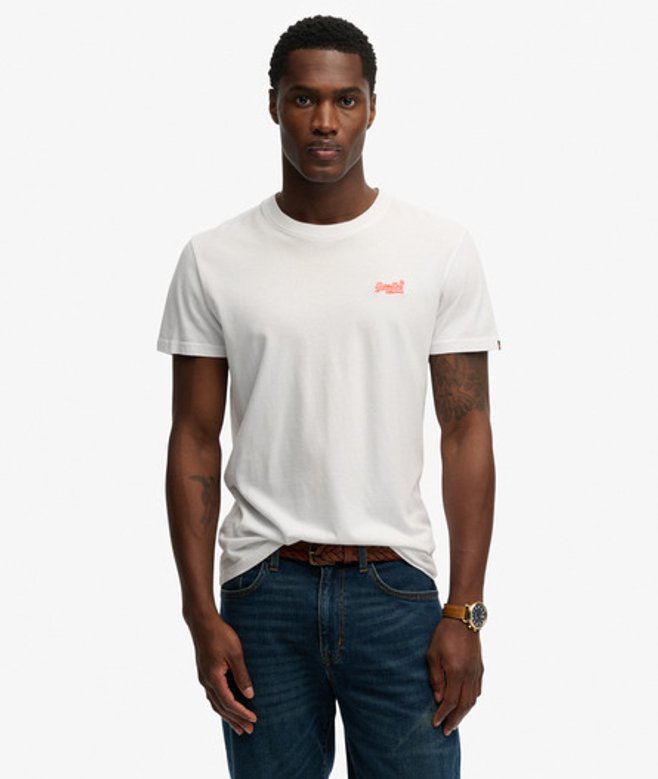 Superdry Herren Bio-baumwolle Essential Logo T-shirt White - Größe: M von Superdry