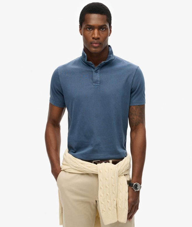 Superdry Men's Essential Jersey Poloshirt Blau - Größe: Xxxl von Superdry