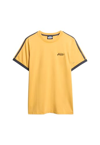 Superdry Herren Essential Retro T-Shirt mit Streifen und Logo Winter Gold XXL von Superdry