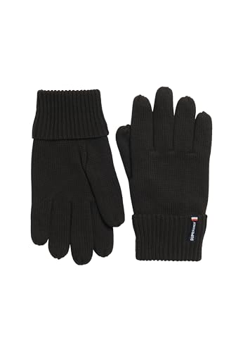 Superdry Herren Essential Strickhandschuhe mit Logo Schwarz 1SIZE von Superdry