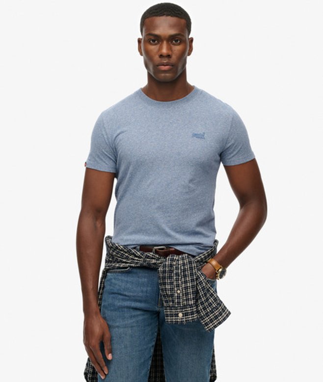 Superdry Herren Essential Logo T-shirt Blau - Größe: L von Superdry