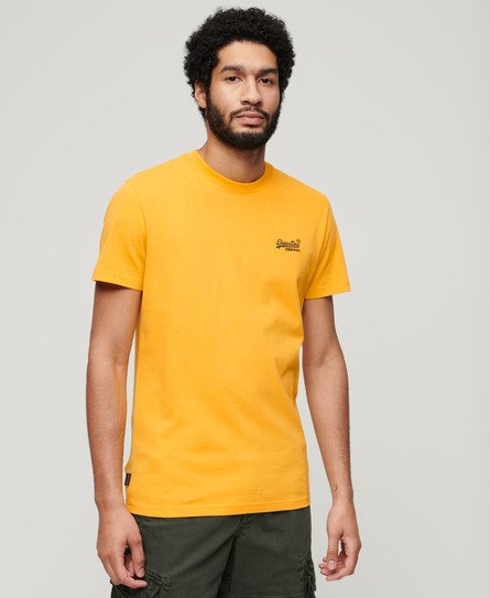 Superdry Herren Essential T-Shirt aus Bio-Baumwolle mit Logo Gold - Größe: XL von Superdry